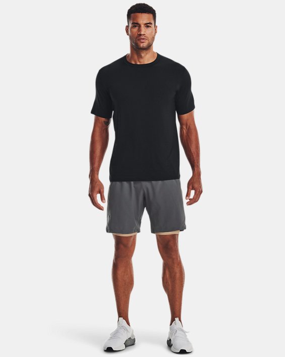 Men's HeatGear® Armour Compression Shorts, Brown, pdpMainDesktop image number 2